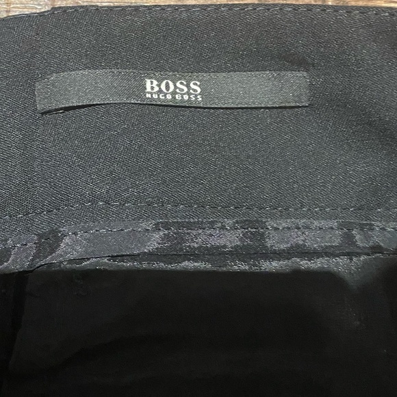 Hugo Boss Black Trousers Belt Loops Flare Leg Size 4 - Picture 3 of 13